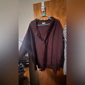 Maurices Maroon Hooded Jacket 4x